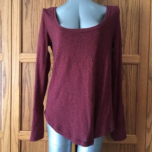 Burgundy BDG by Urban Outfitters Long Sleeve Top